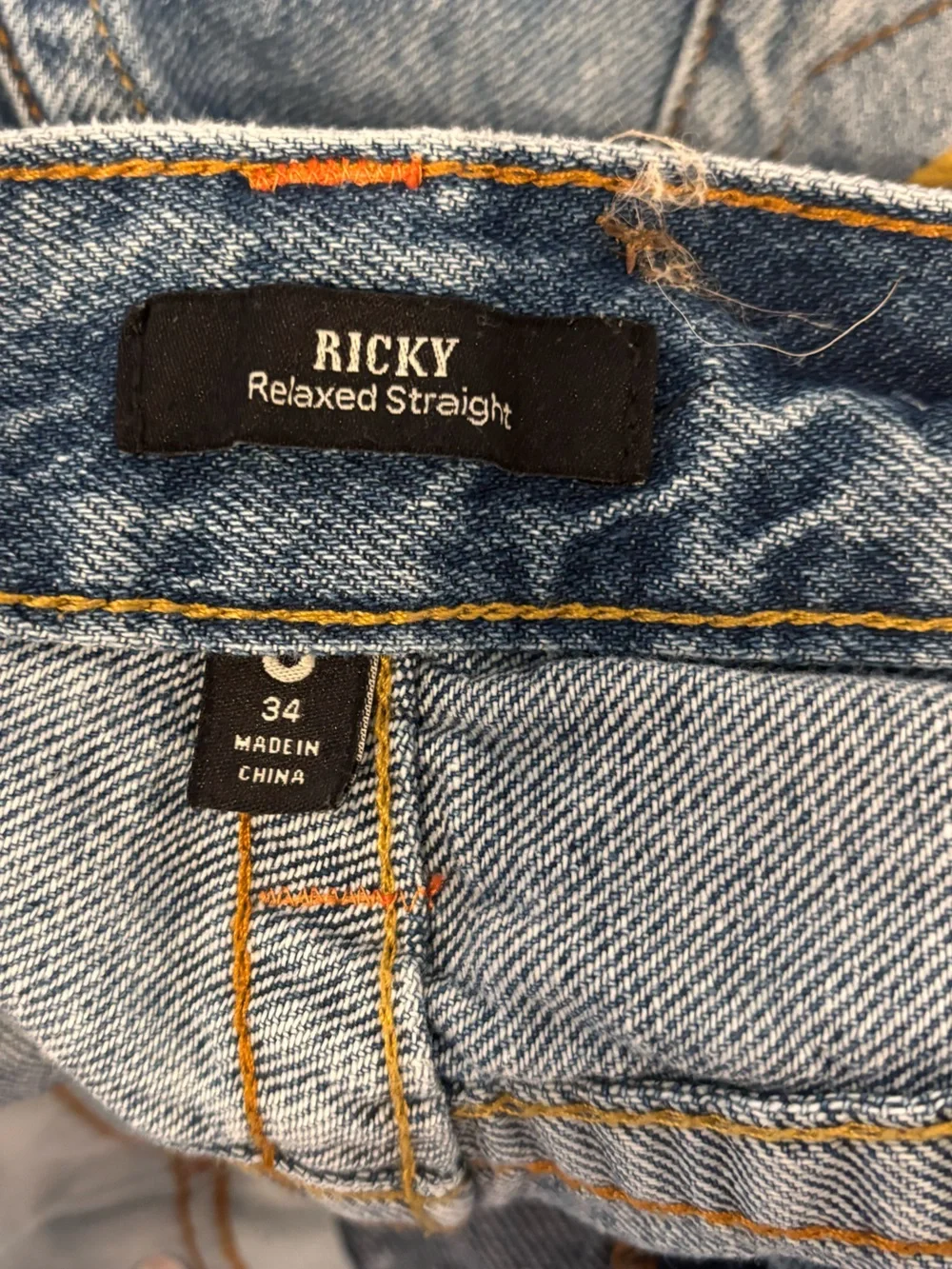 True Religion men's Ricky Relaxed Straight jeans size 34
